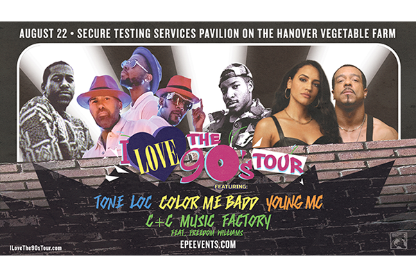I Love The 90's Tour featuring Tone Loc, Color Me Badd, Young MC, & C+C Music Factory - Saturday August 22, 2026, gates 4:30pm