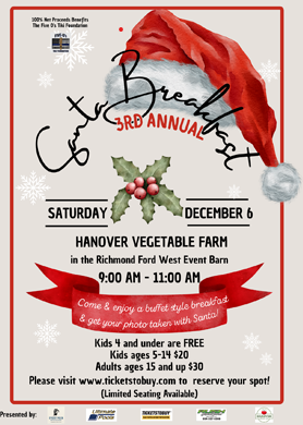 3rd Annual Santa Breakfast at the Event Barn - December 6, 2025, 9:00am-11:00am