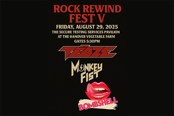 DOTF Concert Series - Rock Rewind Fest V: TEAZE, Monkey Fist, & Bombshell  - Friday August 29, 2025, gates 5:30pm